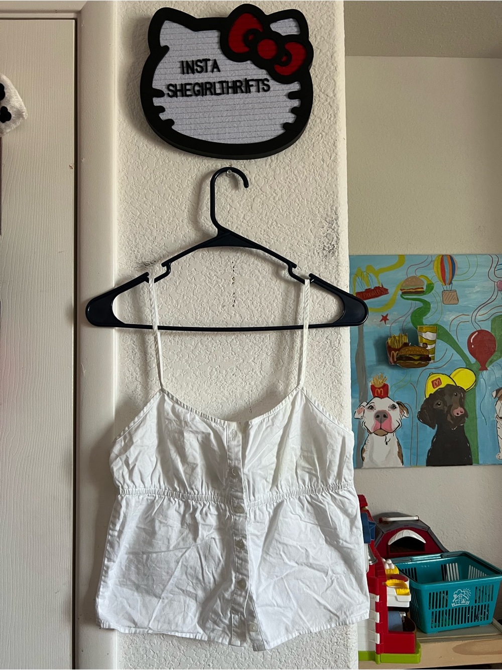 brandy melville white linen blouse top